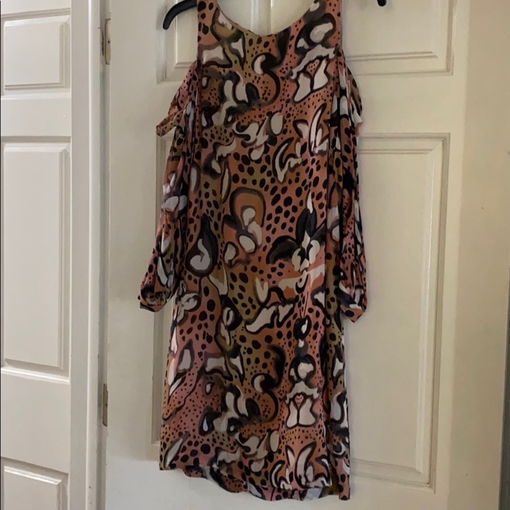 Off the shoulder print dress